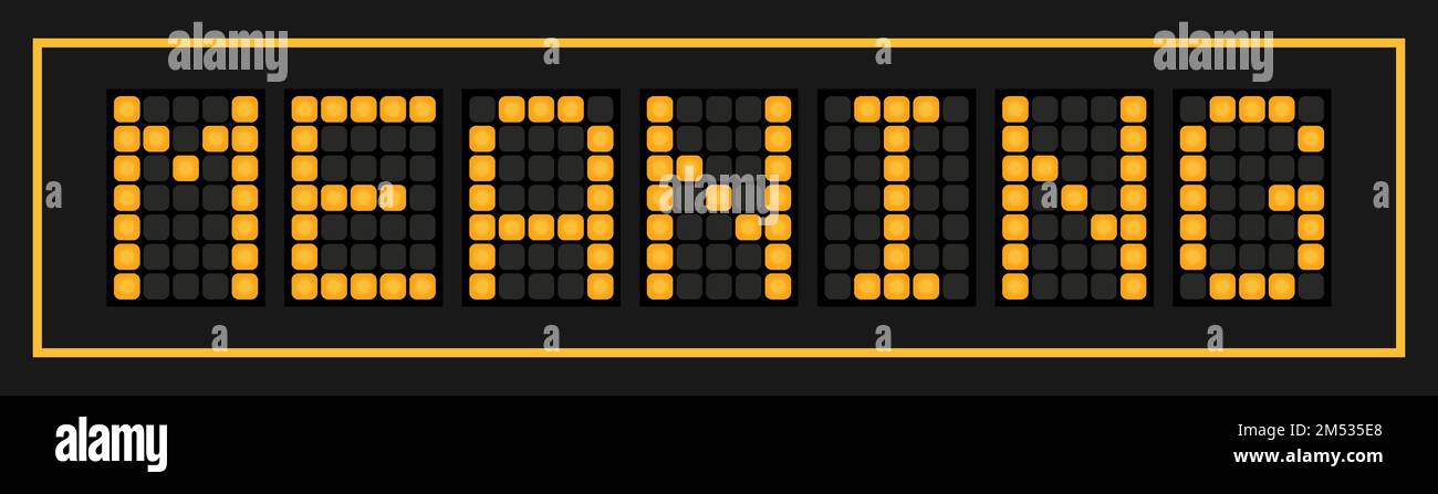 Orange color led banner in word meaning on black background Stock ...