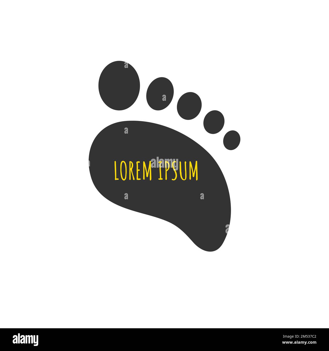 Podology logo, podology icon, foot silhouette. foot health, vector illustration Stock Vector