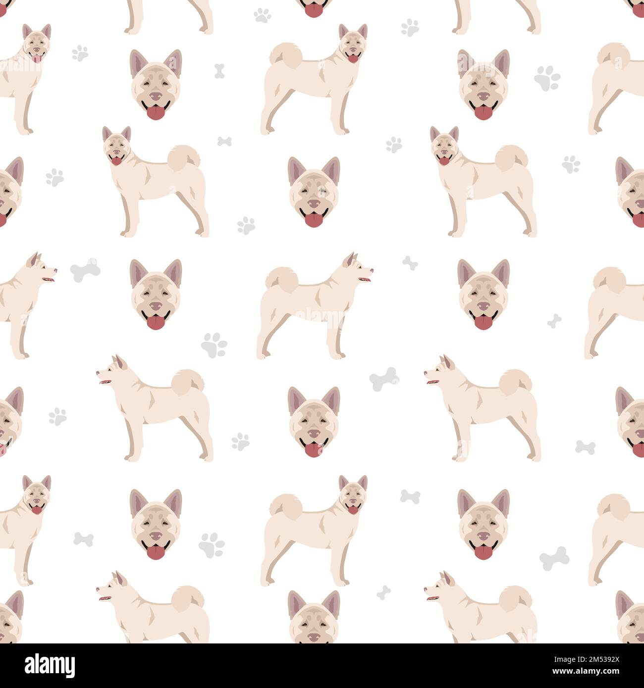 Akita Dog Pattern Print Hooded Blanket