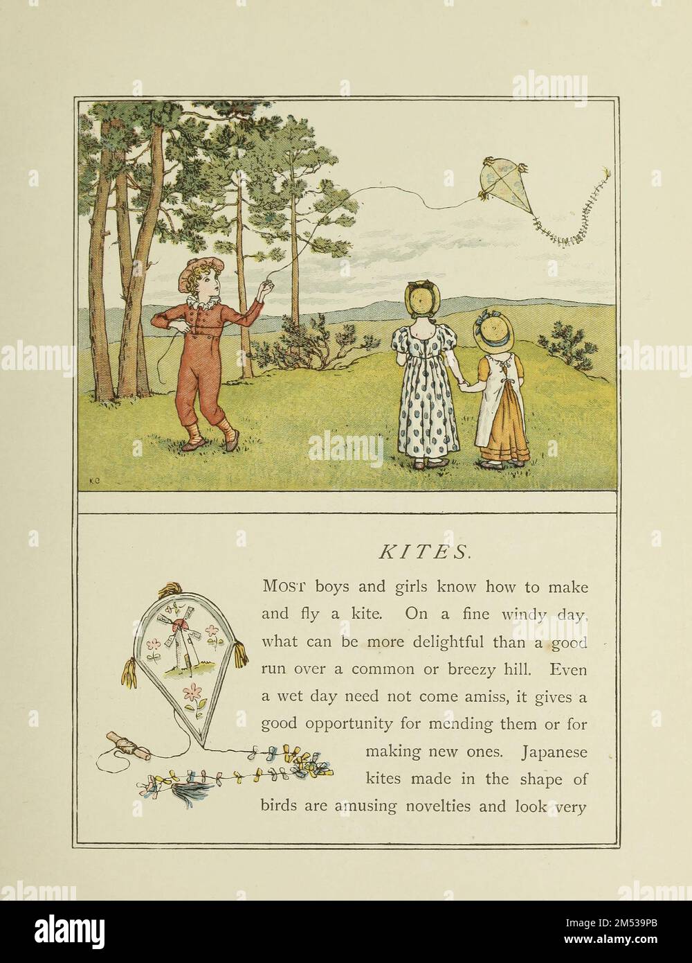How to play with Kites from the book Kate Greenaway's book of games