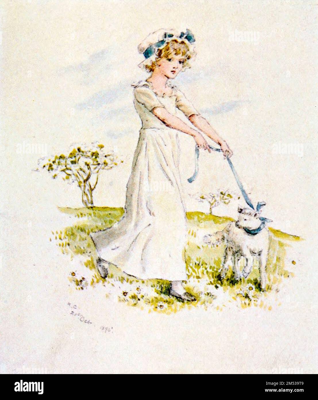 Mary had a Little Lamb by Kate Greenaway from the book ' Kate Greenaway