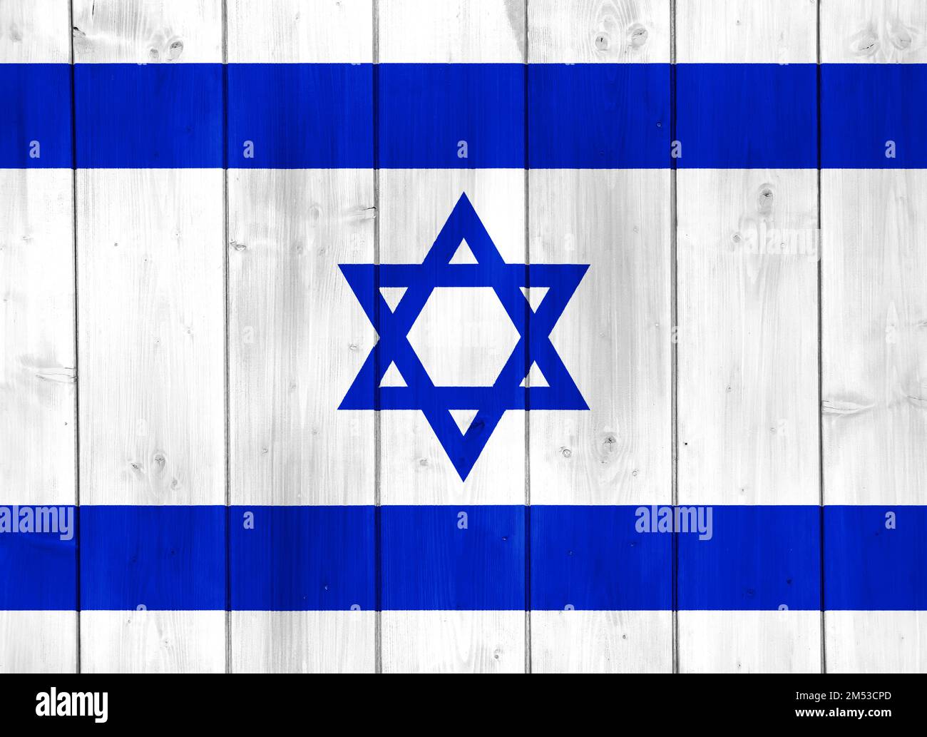 Flag of Israel on a textured background. Concept collage. Stock Photo