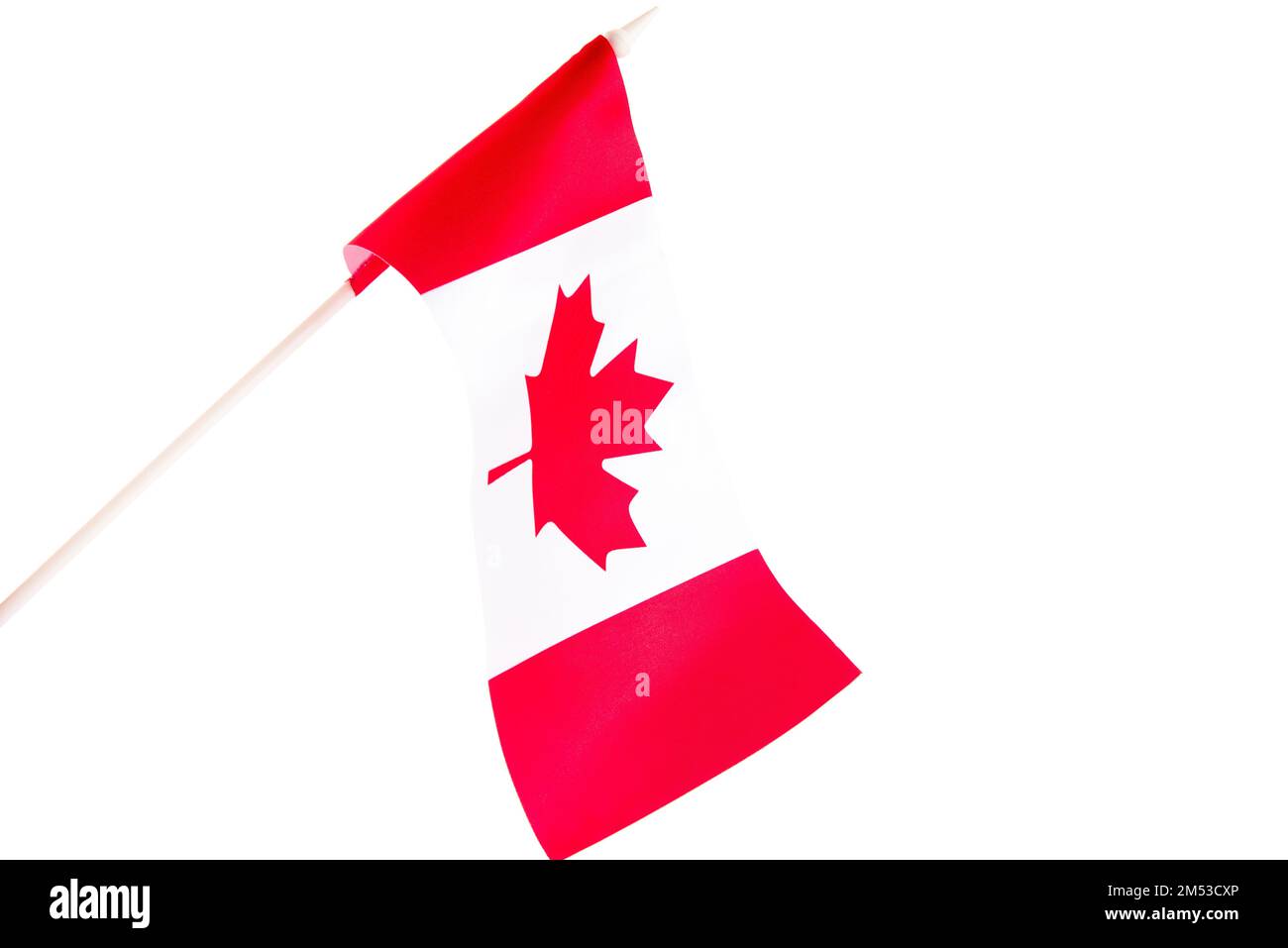 Small national flags of the Canada on a white background. Isolate. Stock Photo
