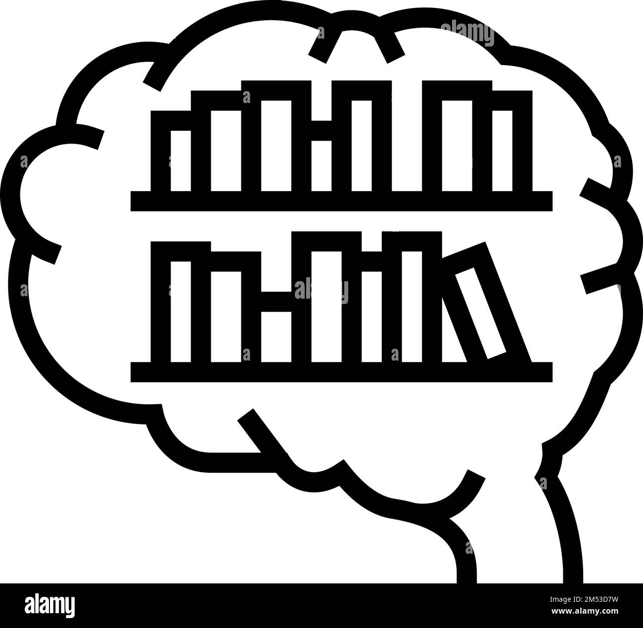 knowladge brain human line icon vector illustration Stock Vector Image ...