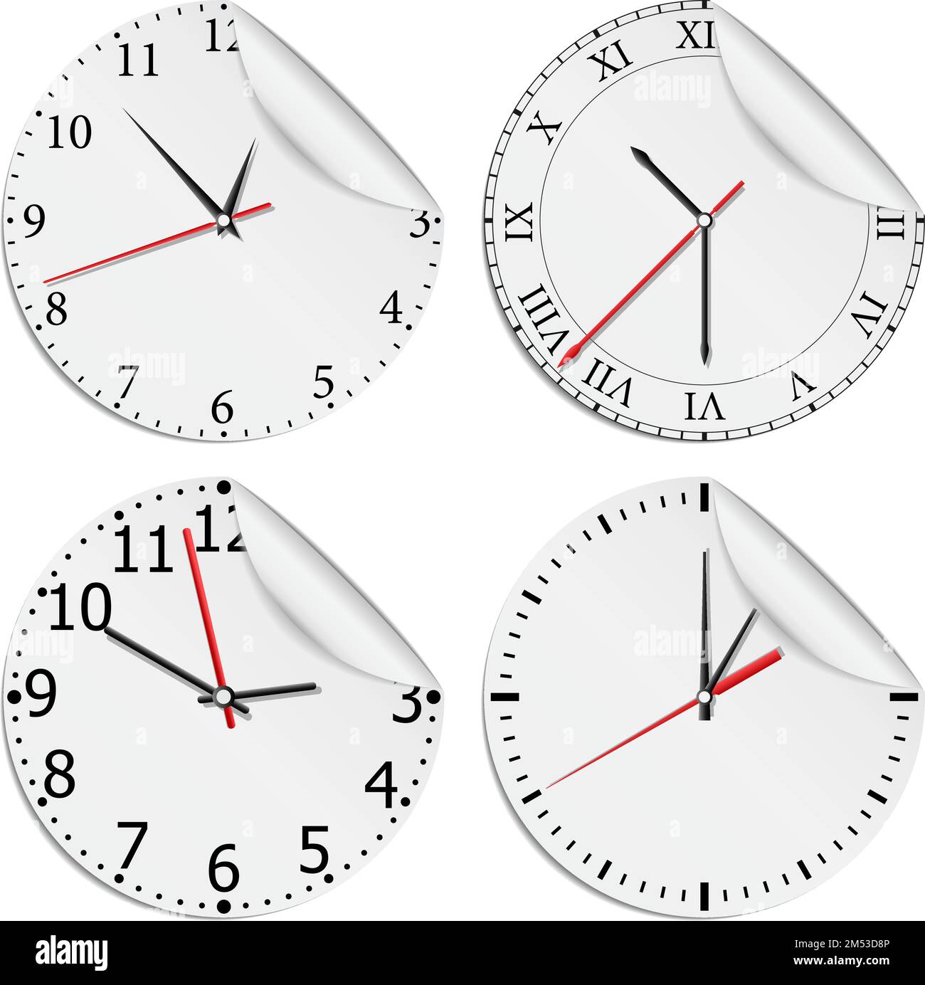 Clock faces, vector eps10 illustration Stock Vector Image & Art Alamy