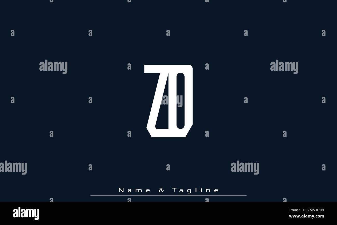 Alphabet letters Initials Monogram logo ZO , OZ Stock Vector