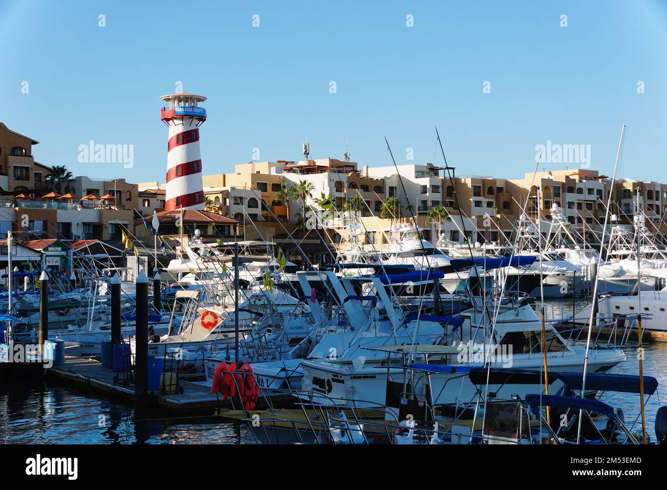 Cabo San Lucas, Mexico - November 7, 2022 - The view of the boat marina ...