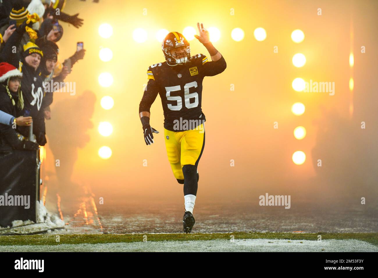 Pittsburgh Steelers linebacker Alex Highsmith (56) walks off the field  after an NFL football game against the Indianapolis Colts, Monday, Nov. 28,  2022, in Indianapolis. (AP Photo/Zach Bolinger Stock Photo - Alamy