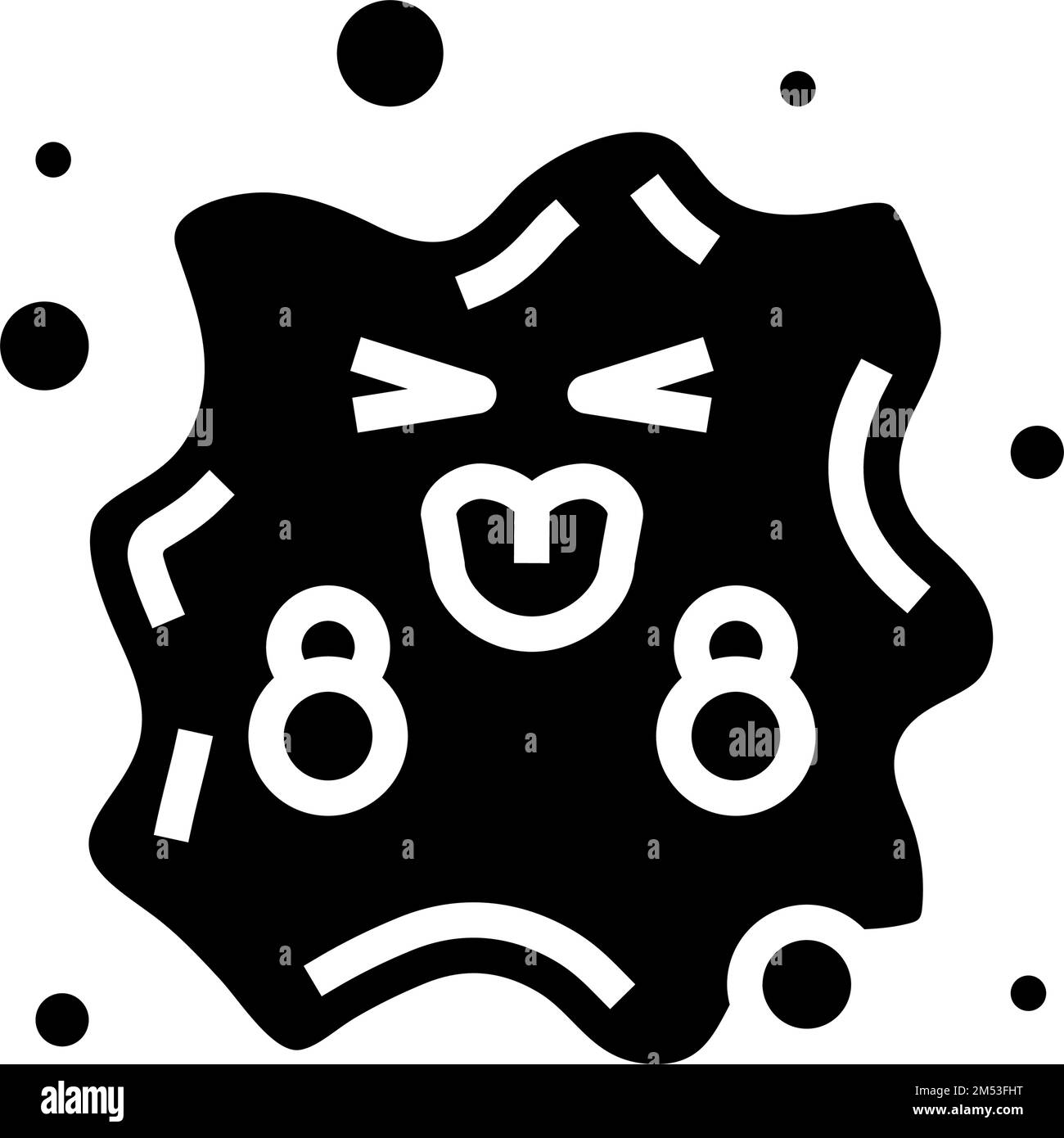 creature monster cute glyph icon vector illustration Stock Vector Image ...
