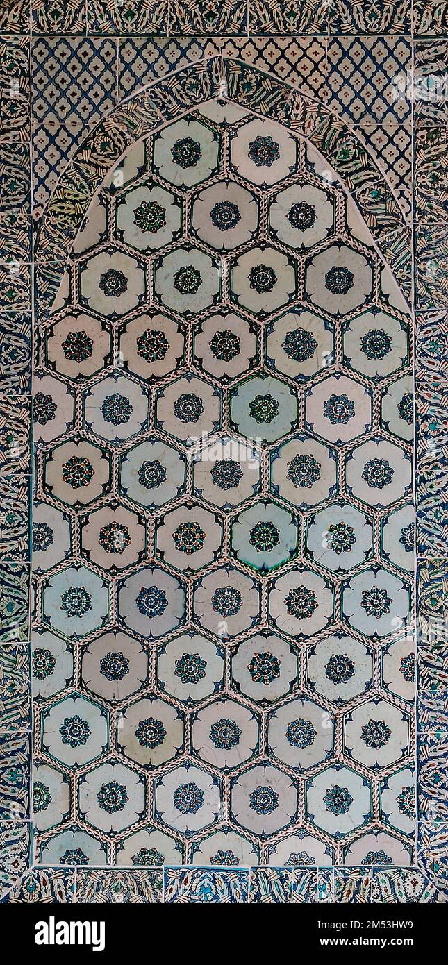 The texture of the ceramic tiles in the oriental style. Turkish ceramic ...