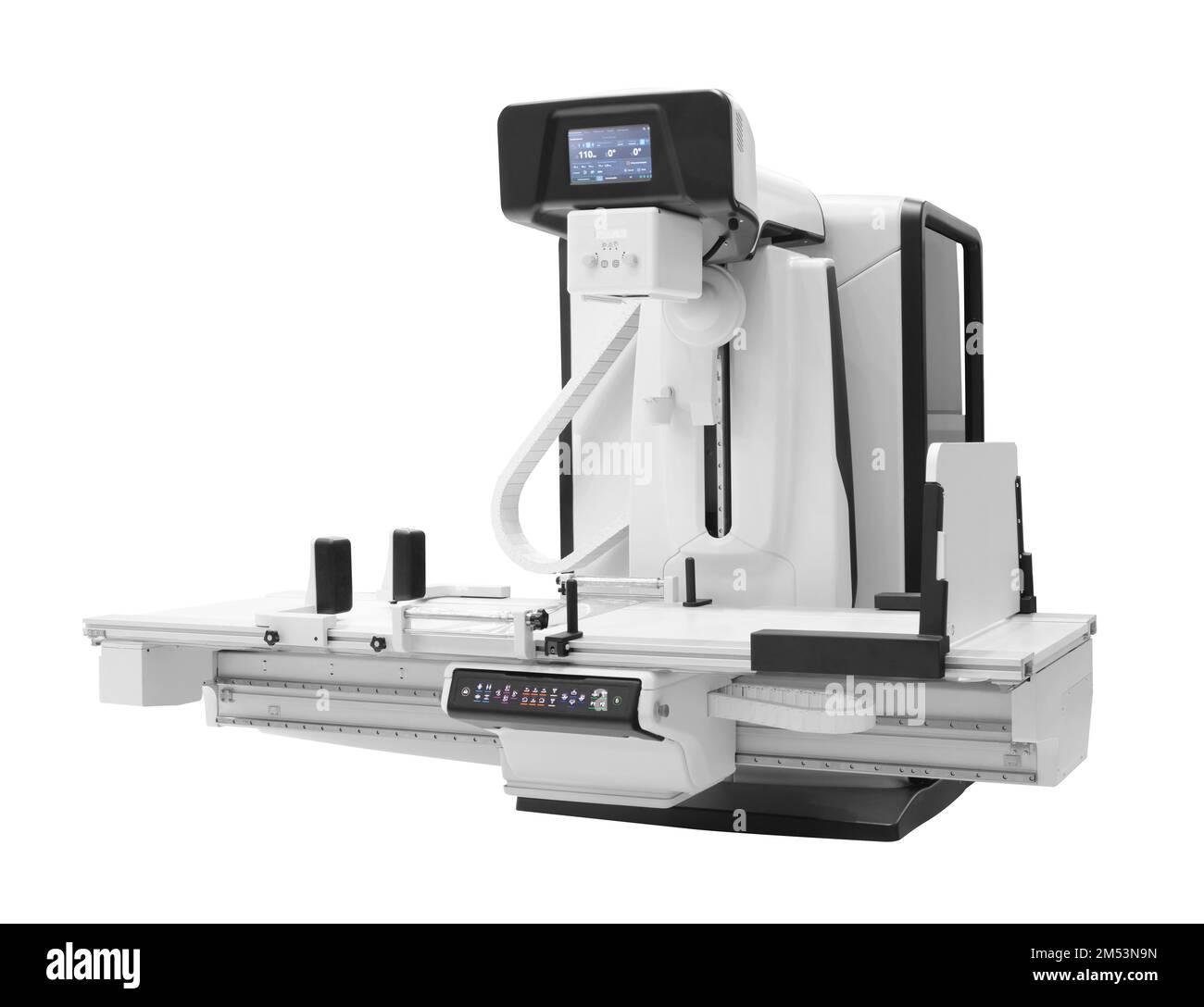 Xray scan medical diagnostic equipment on white background Stock Photo