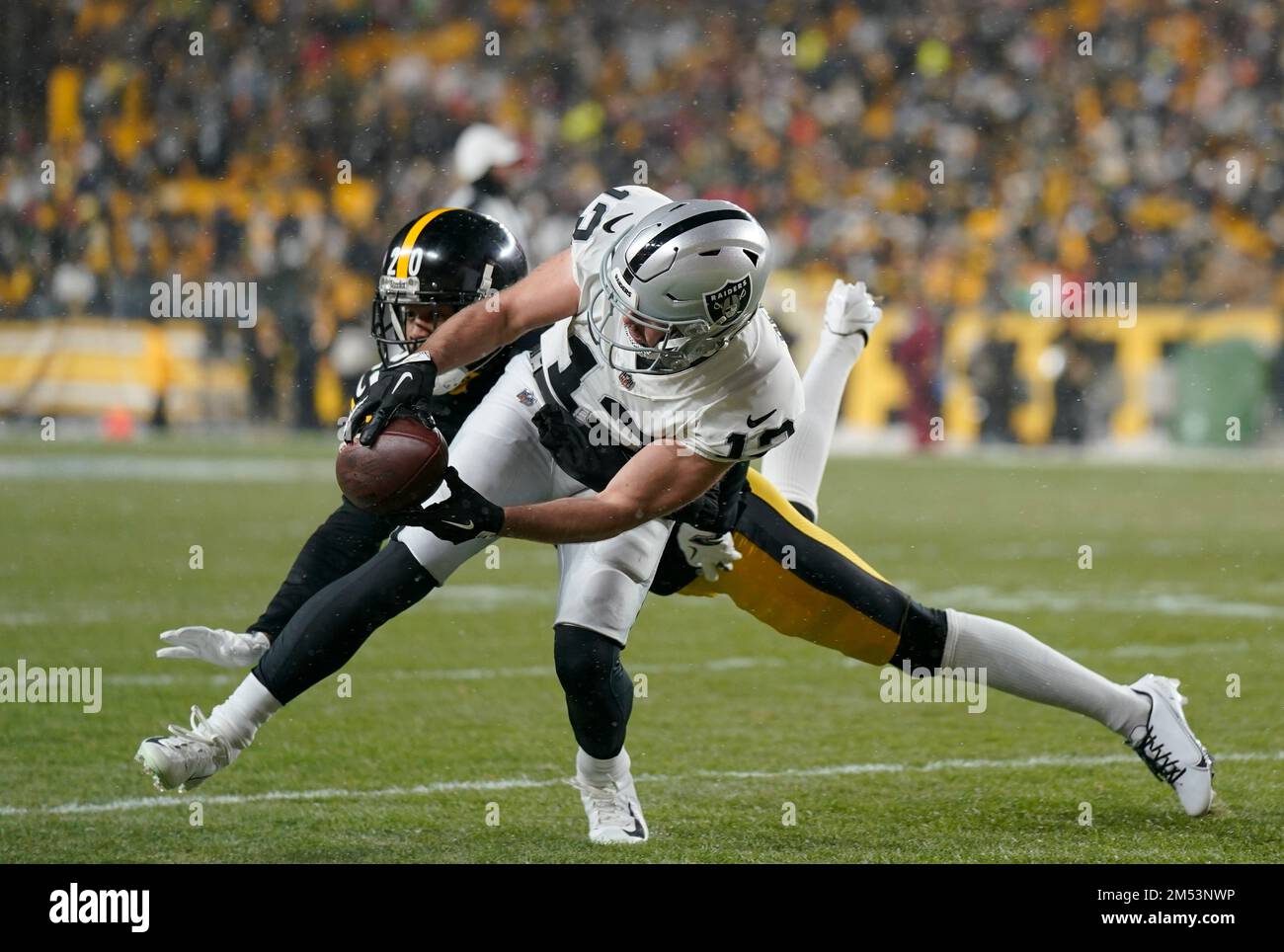 Pittsburgh, Pennsylvania, USA. 24th Dec, 2022. Dec. 24, 2022: Darien Butler  #58 during the Pittsburgh Steelers vs Las Vegas Raiders in Pittsburgh PA at  Acrisure Stadium. Brook Ward/AMG (Credit Image: © AMG/AMG