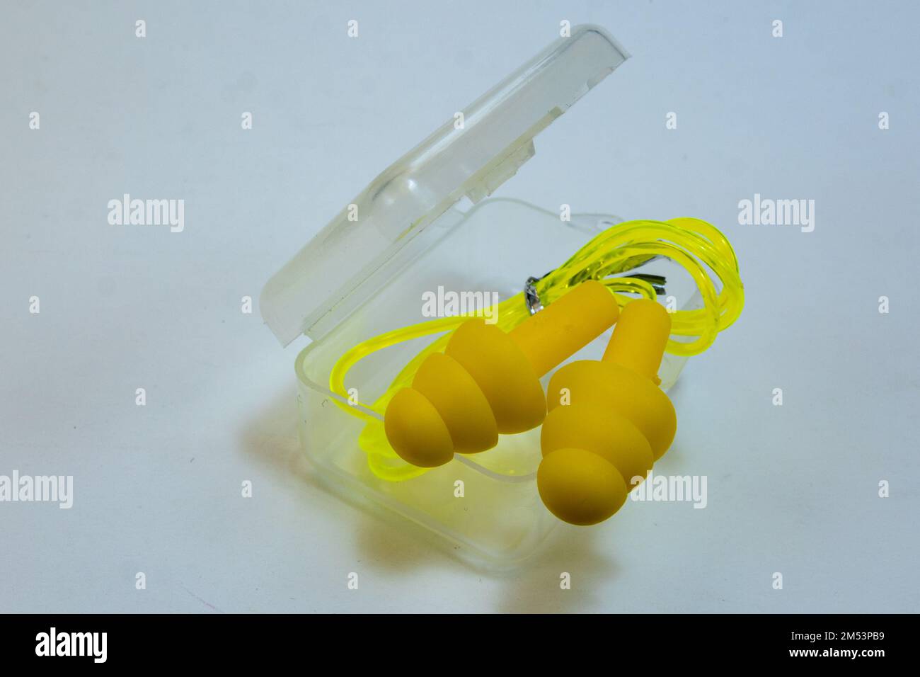 Silicone ear plugs for human ears on white background Stock Photo Alamy
