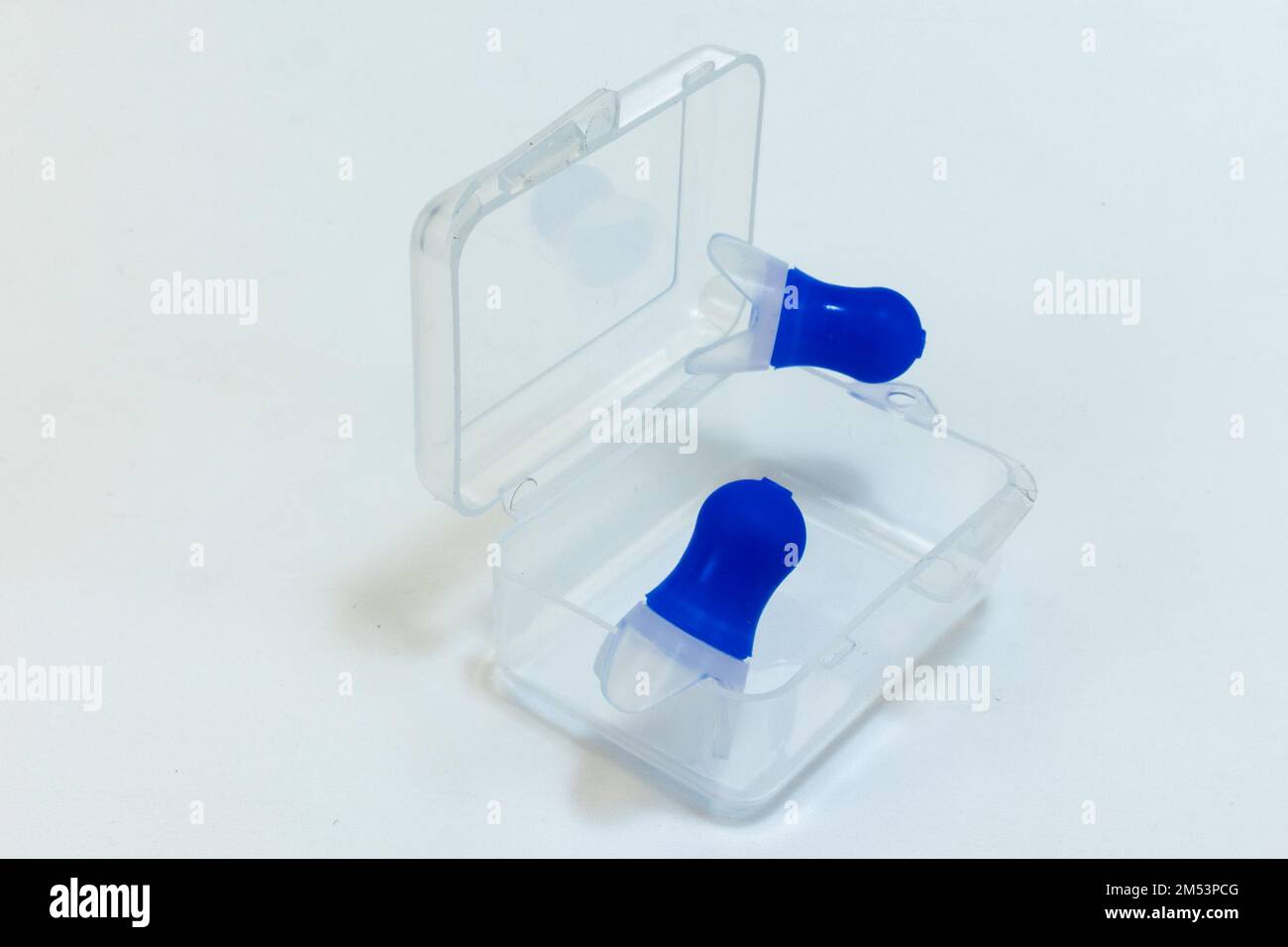 Silicone ear plugs for human ears on white background Stock Photo Alamy