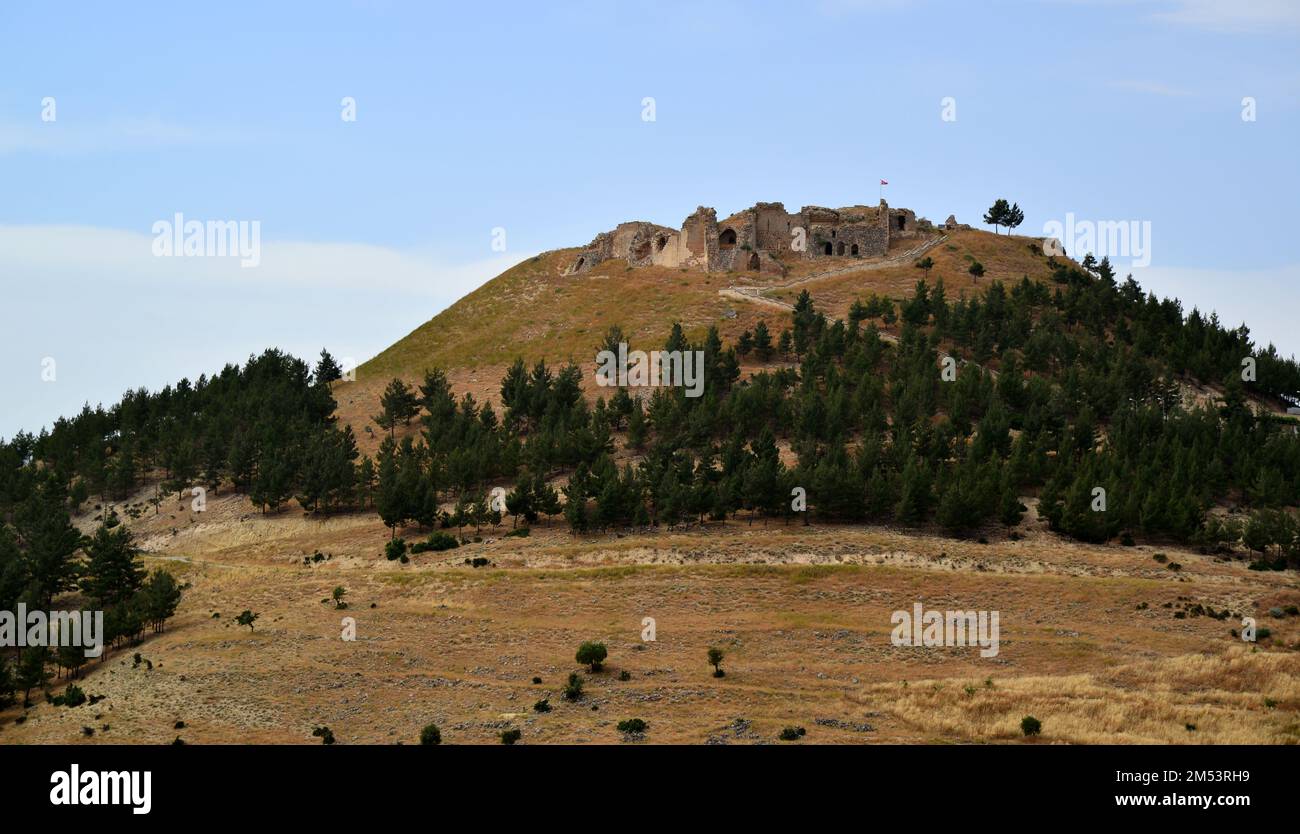 Located in Kilis, Turkey, Ravanda Castle was built in the 11th century. Stock Photo