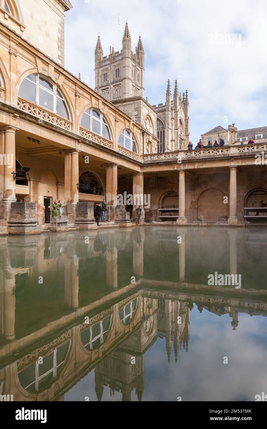 Bath, United Kingdom November 2, 2017 Tourists visit one of the most
