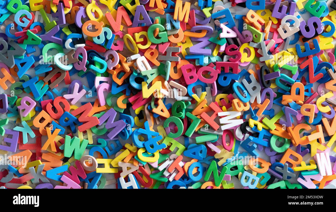 Scatter Letters Scattered letters hi-res stock photography and images - Alamy