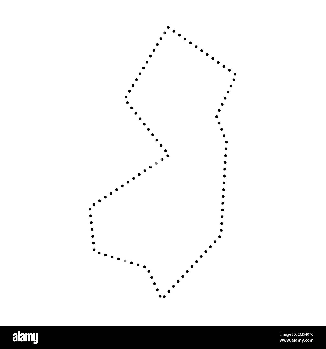 New Jersey state of United States of America, USA. Simplified thick ...