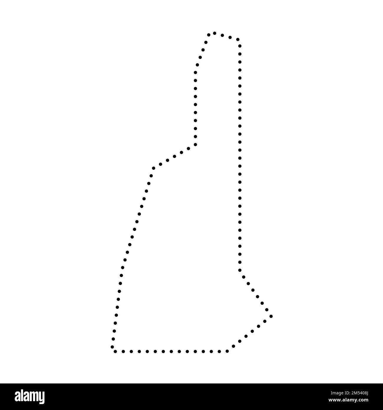 New Hampshire state of United States of America, USA. Simplified thick ...
