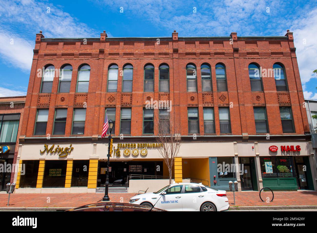 Ming's Seafood Restaurant in a historic commercial building at 19