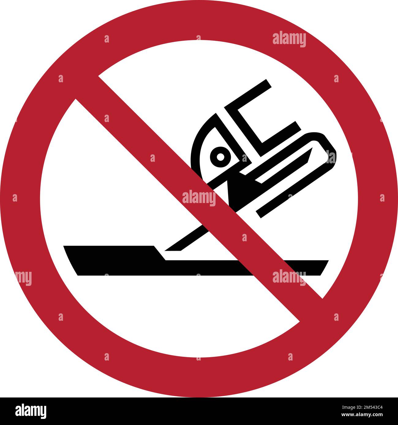 Prohibition sign - Do not use for face grinding Stock Vector