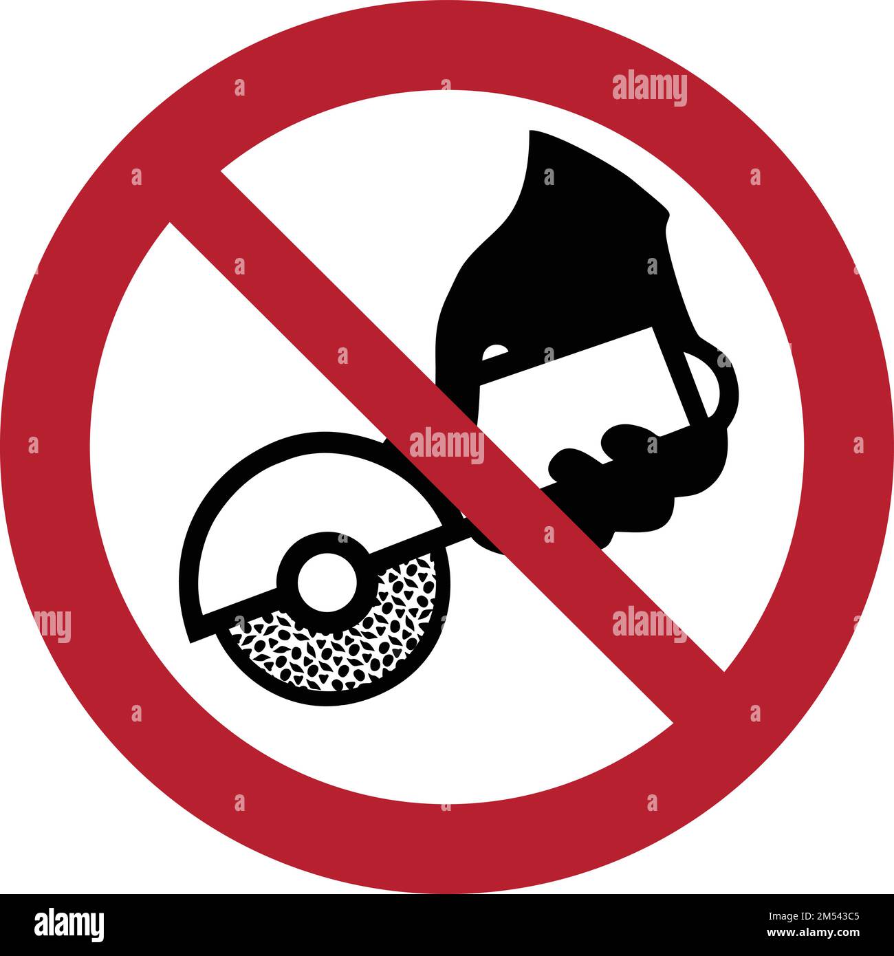 Do not use with hand-held grinding machine - prohibiton sign Stock Vector