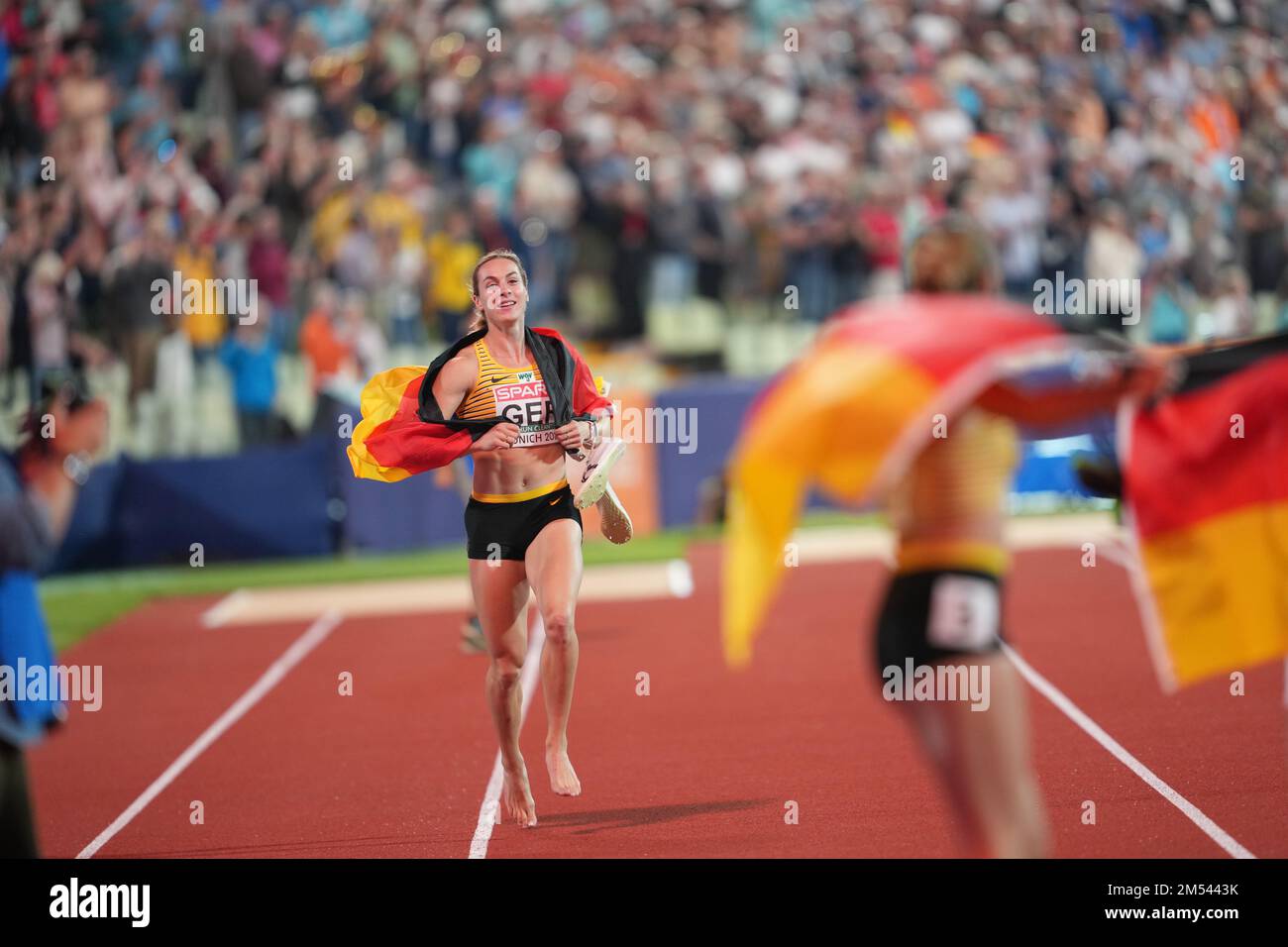 European Championships, Olympiastadion, 4x100 meter relay final, women