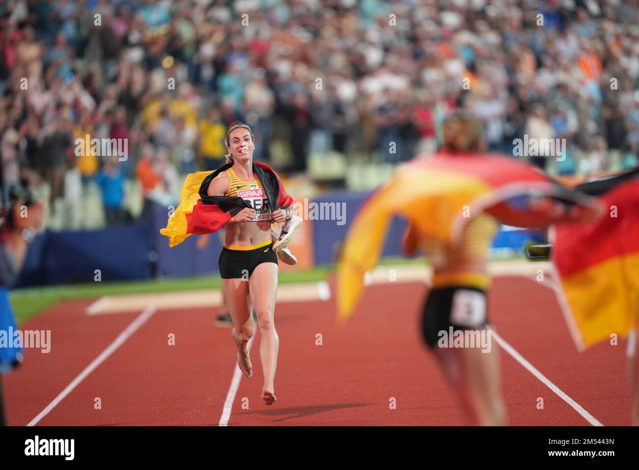 European Championships, Olympiastadion, 4x100 meter relay final, women