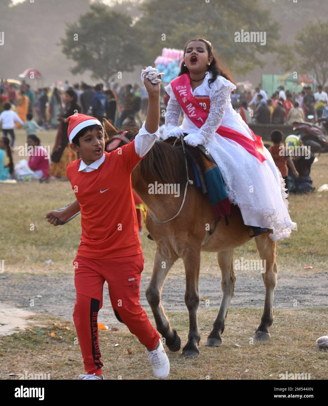 Kolkata, West Bengal, India. 25th Dec, 2022. The Christmas celebration took place at Kolkata maidan with a fashion show. (Credit Image: © Sayantan Chakraborty/Pacific Press via ZUMA Press Wire) Stock Photo
