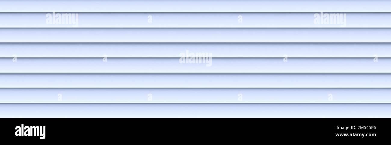 Parallel horizontal lines in the form of blinds. Can be used as an abstract light blue background or texture. Stock Photo