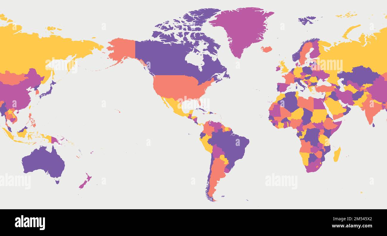 World blank map America centered - World Blank Map America Centered High Detailed Political Map Of World 2M545X2