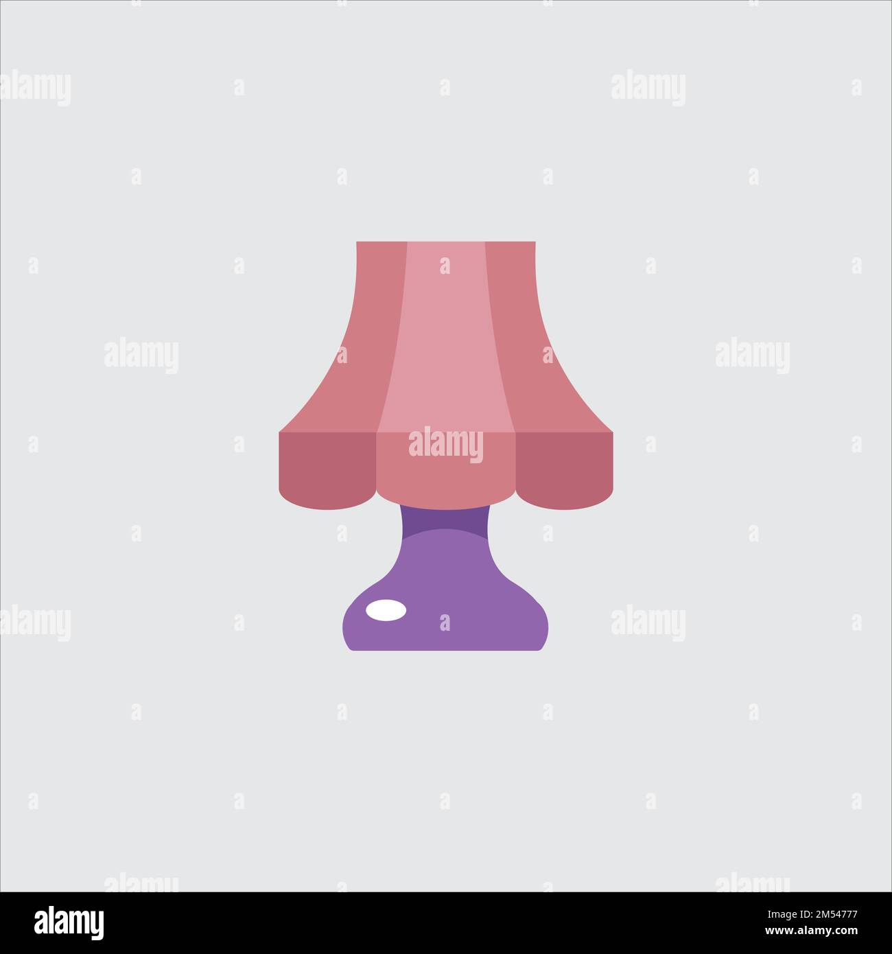 Lampshade icon, Antique Concept Flat Style Vector. Vector illustration Stock Vector