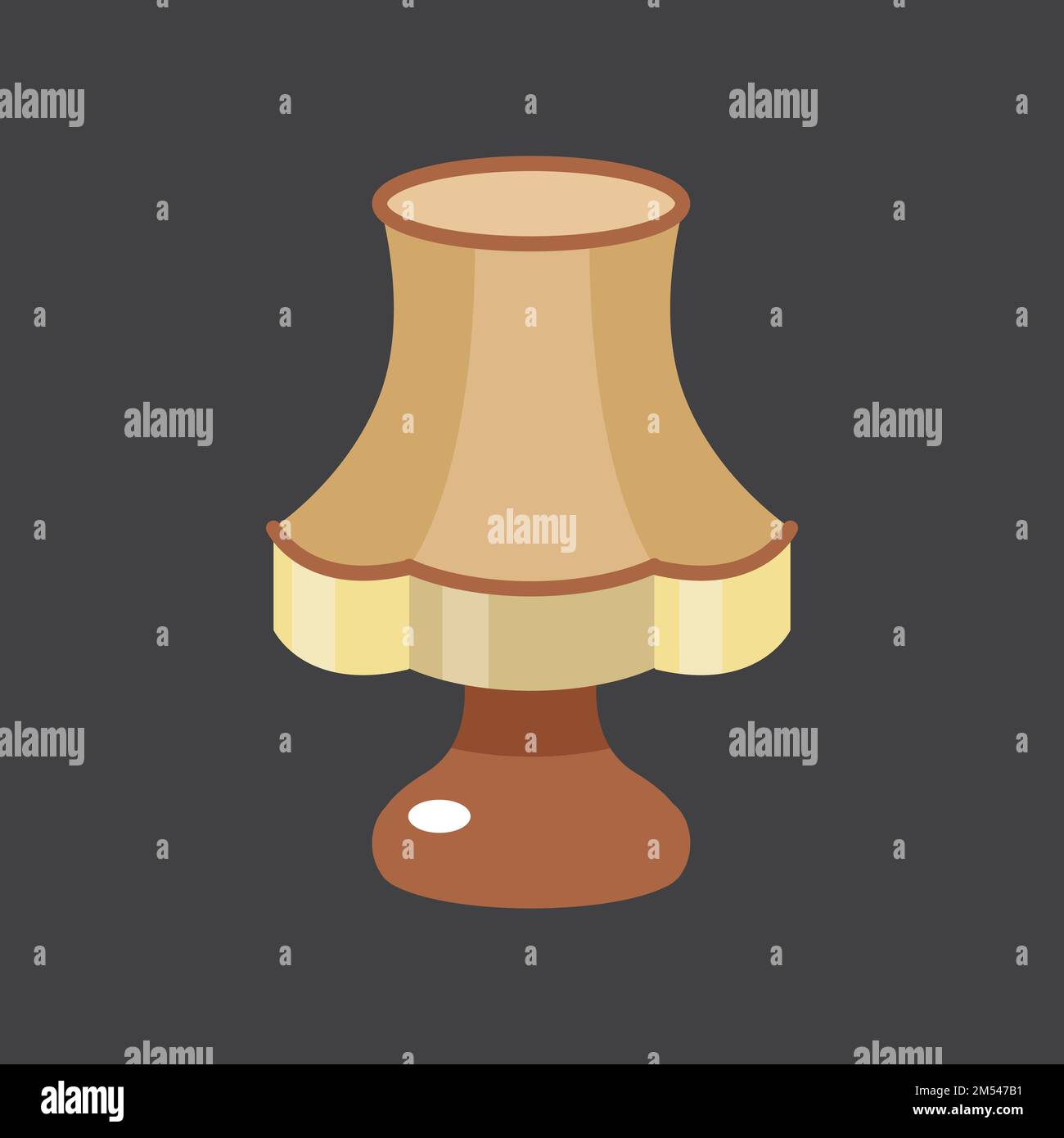 Lampshade icon, Antique Concept Flat Style Vector. Vector illustration Stock Vector
