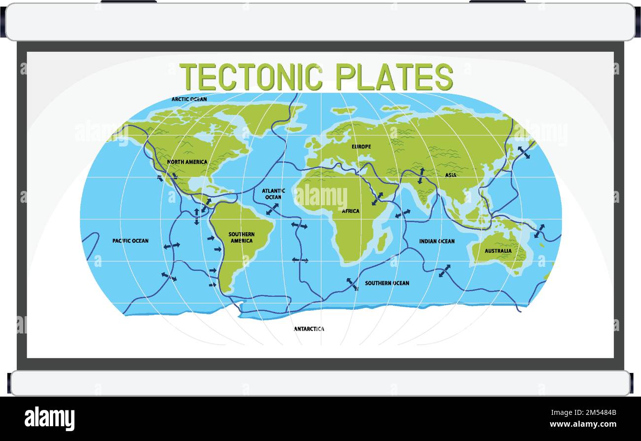 Tectonic plates and landforms illustration Stock Vector Image & Art Alamy