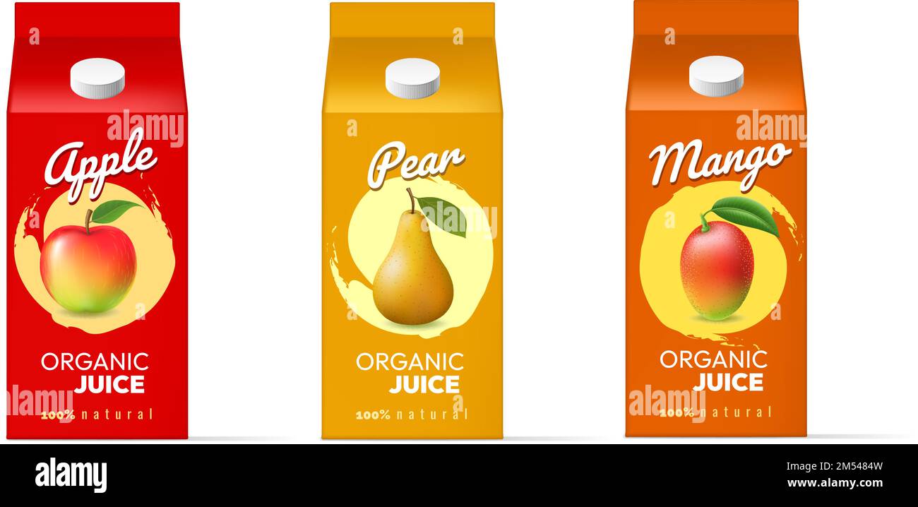 Juices packaging in realistic style Stock Vector Image & Art Alamy