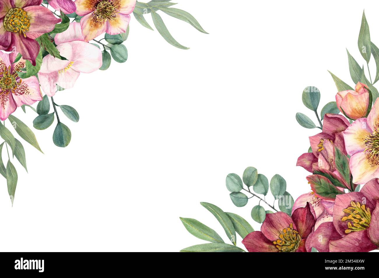 Flower invitation template hi res stock photography and images