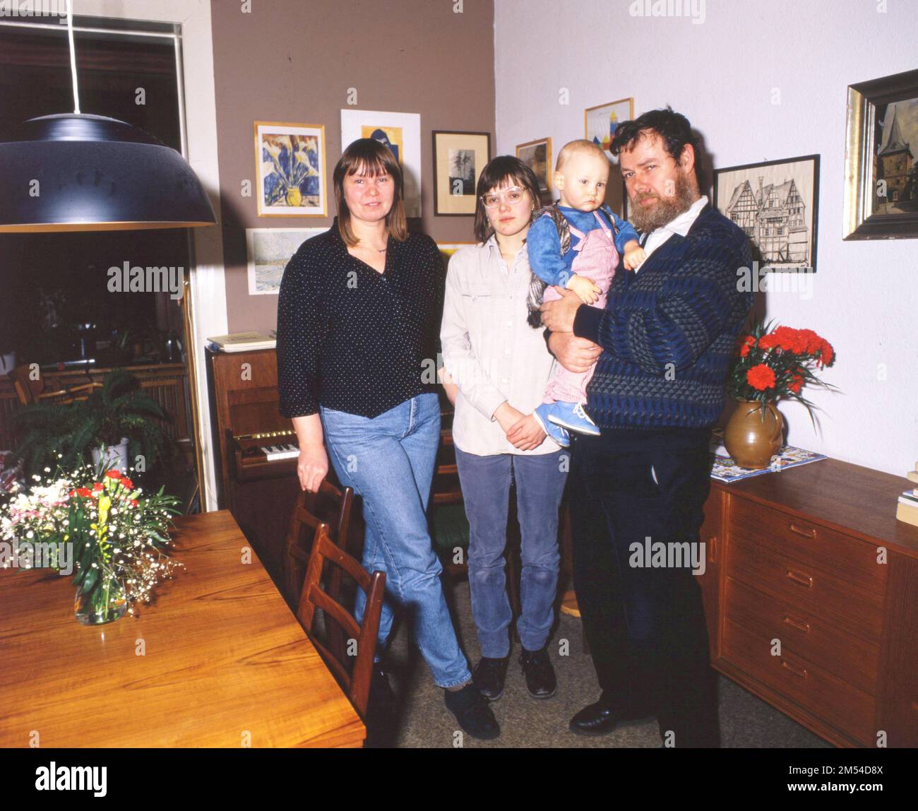 Nordenham (Lower Saxony) . Family of Helga Lange affected by the Radical Decree (occupational ban) on 3. 2. 1988 Stock Photo