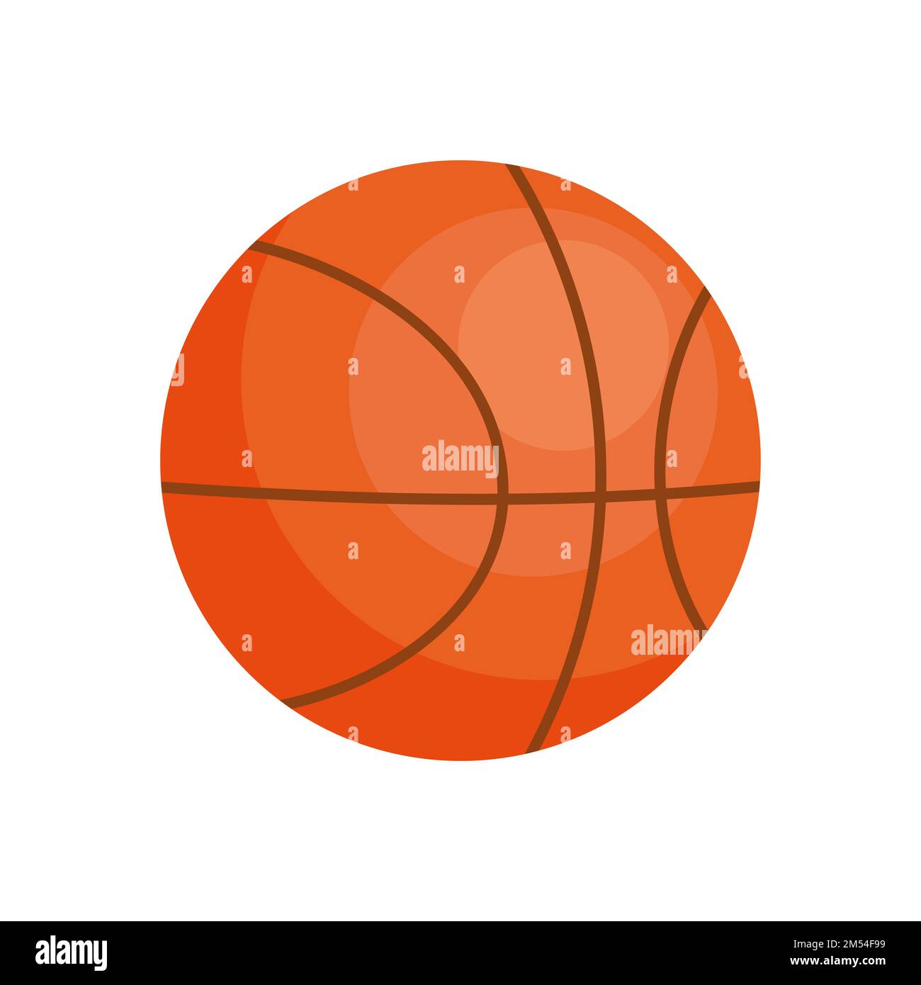Basketball ball isolated on white background. Vector illustration Stock ...