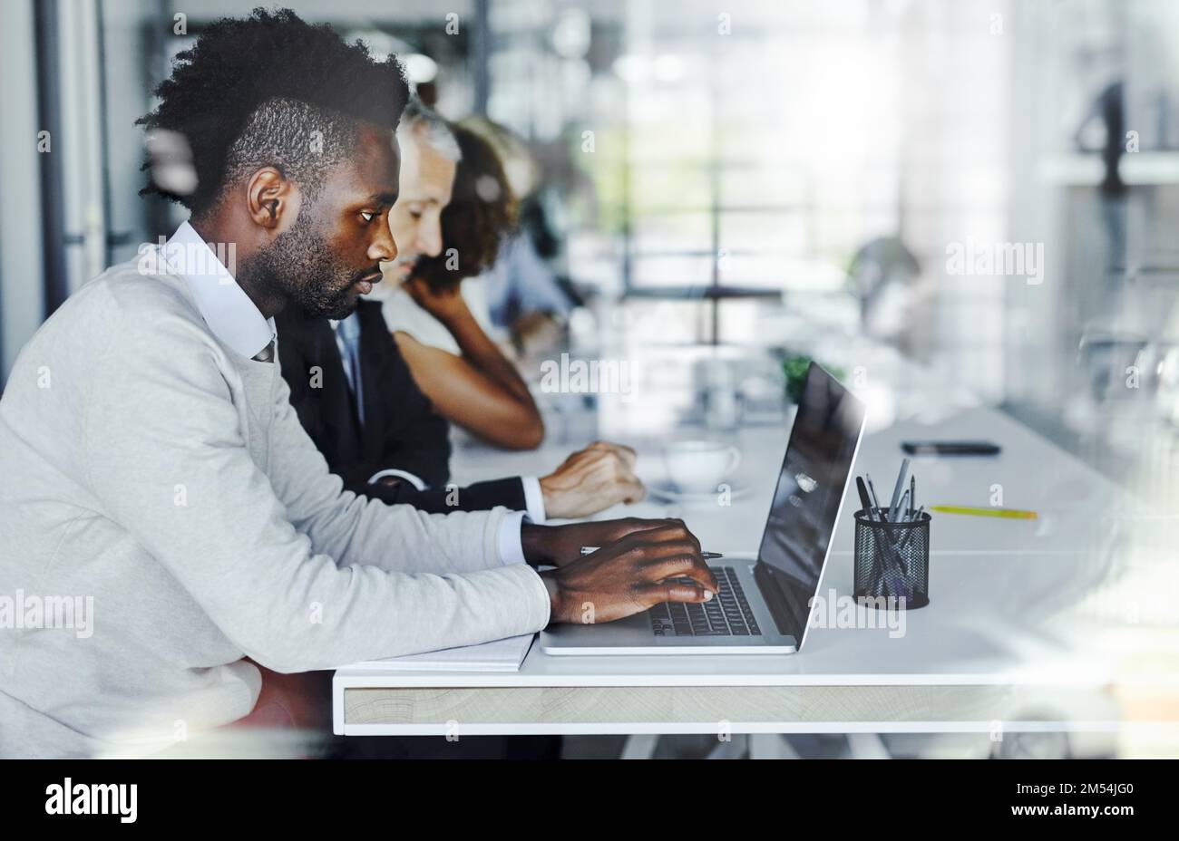 Boardroom meeting laptop hi-res stock photography and images - Alamy
