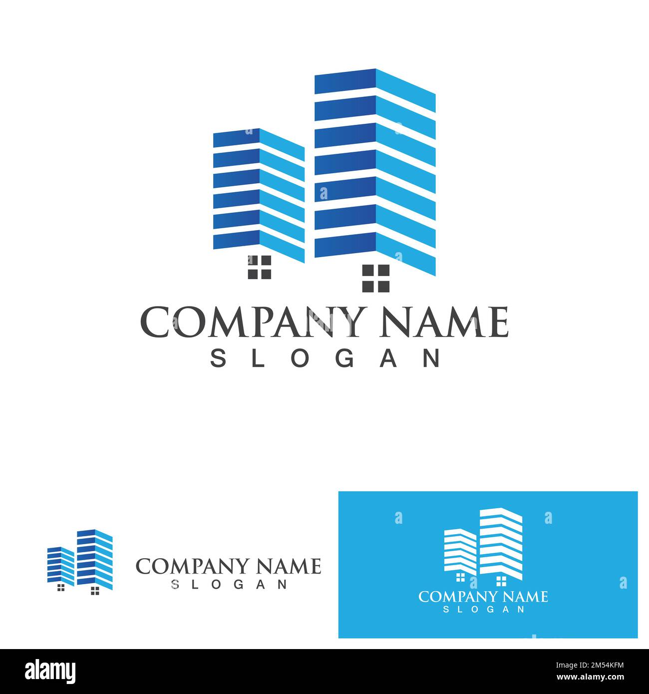 Real Estate Business Logo Template, Building, Property Development, and