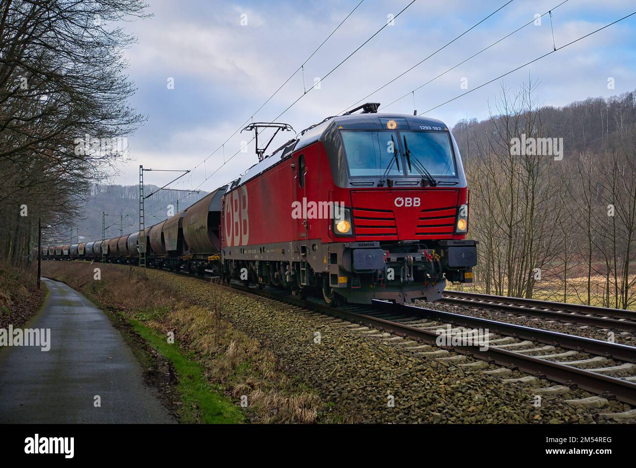 The class 1293 electric locomotive, Siemens Vectron, Stadt Wehlen, Germany Stock Photo