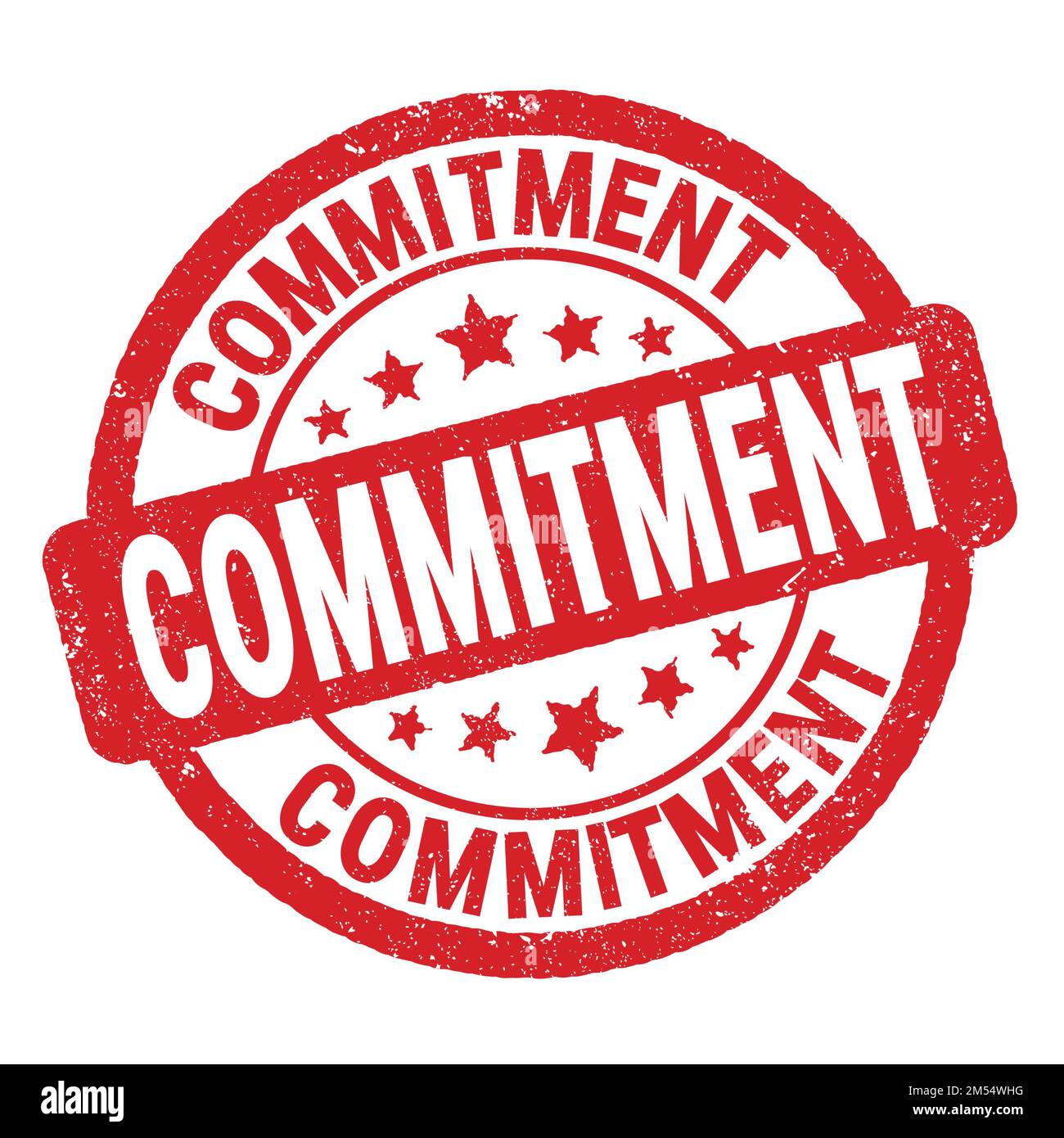 COMMITMENT text written on red grungy stamp sign Stock Photo - Alamy