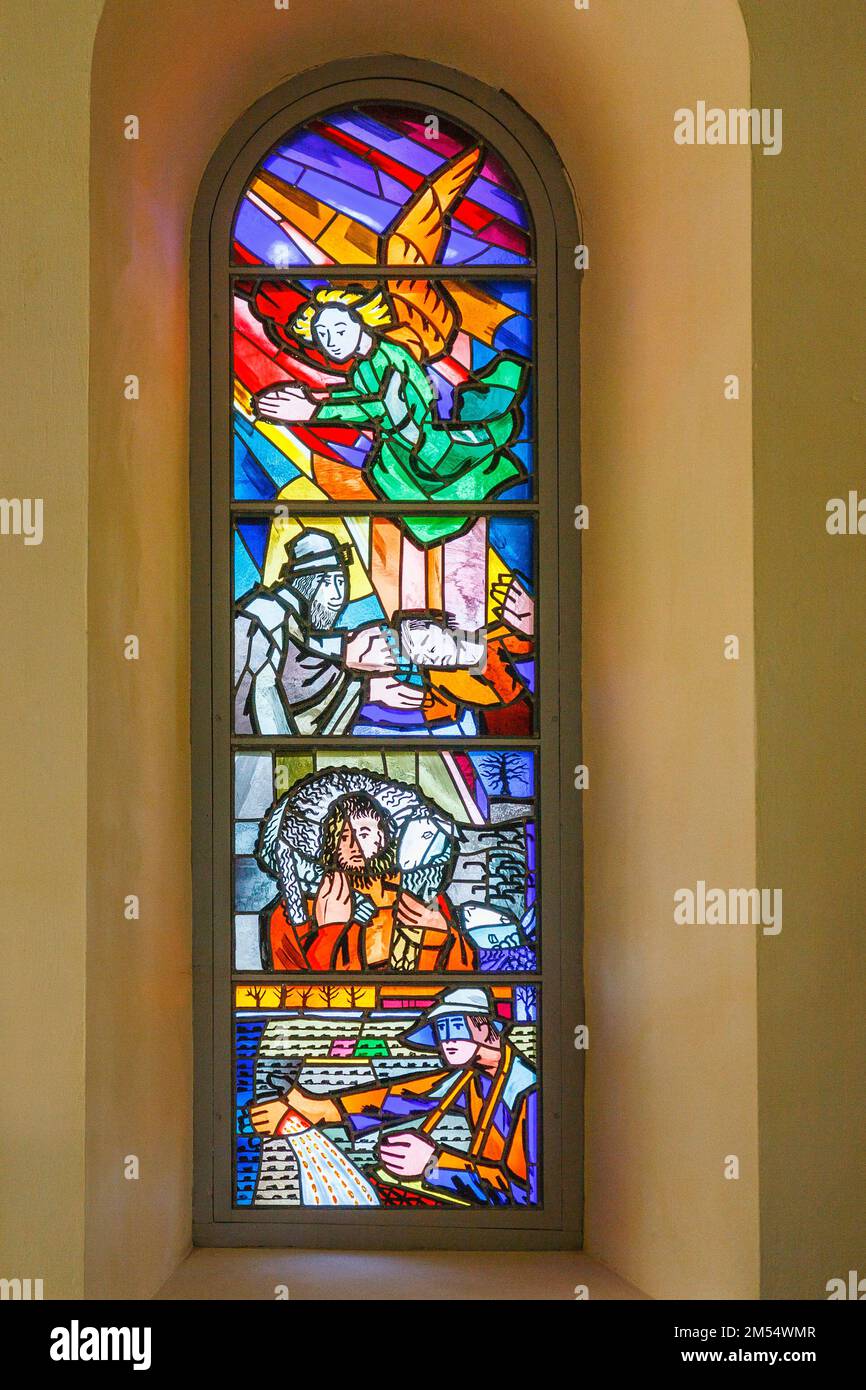 Stained glass Window in a church Stock Photo - Alamy