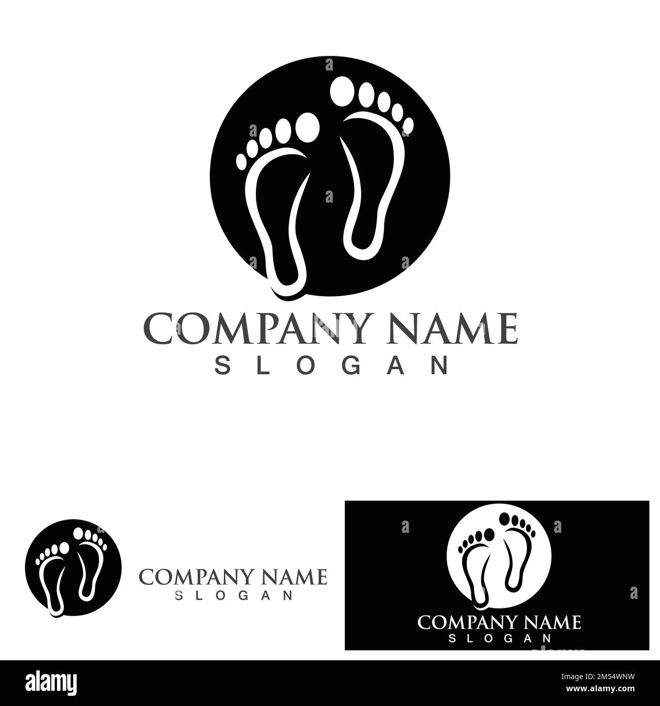 foot Logo Template vector icon illustration design Stock Vector Image