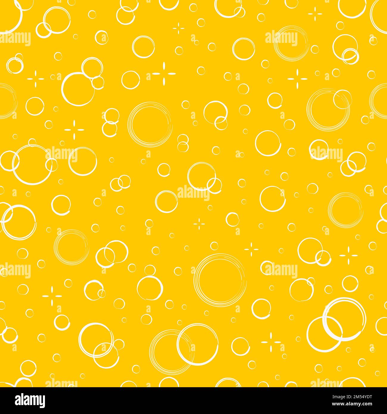 Beer bubbles seamless pattern. Alcohol drink and fizzy soda water
