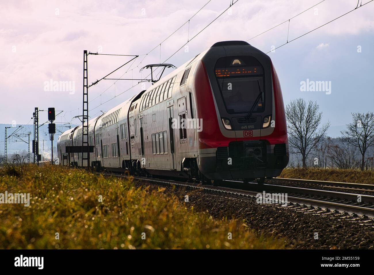 A class 445 regional express, Bombardier TWINDEXX driving through the ...