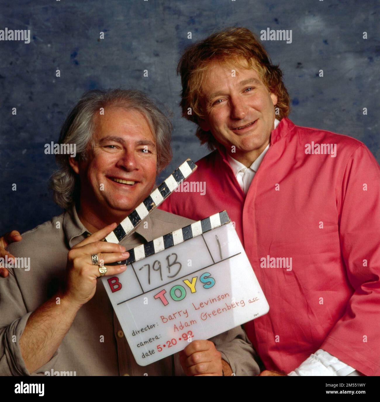 ROBIN WILLIAMS and BARRY LEVINSON in TOYS (1992), directed by BARRY