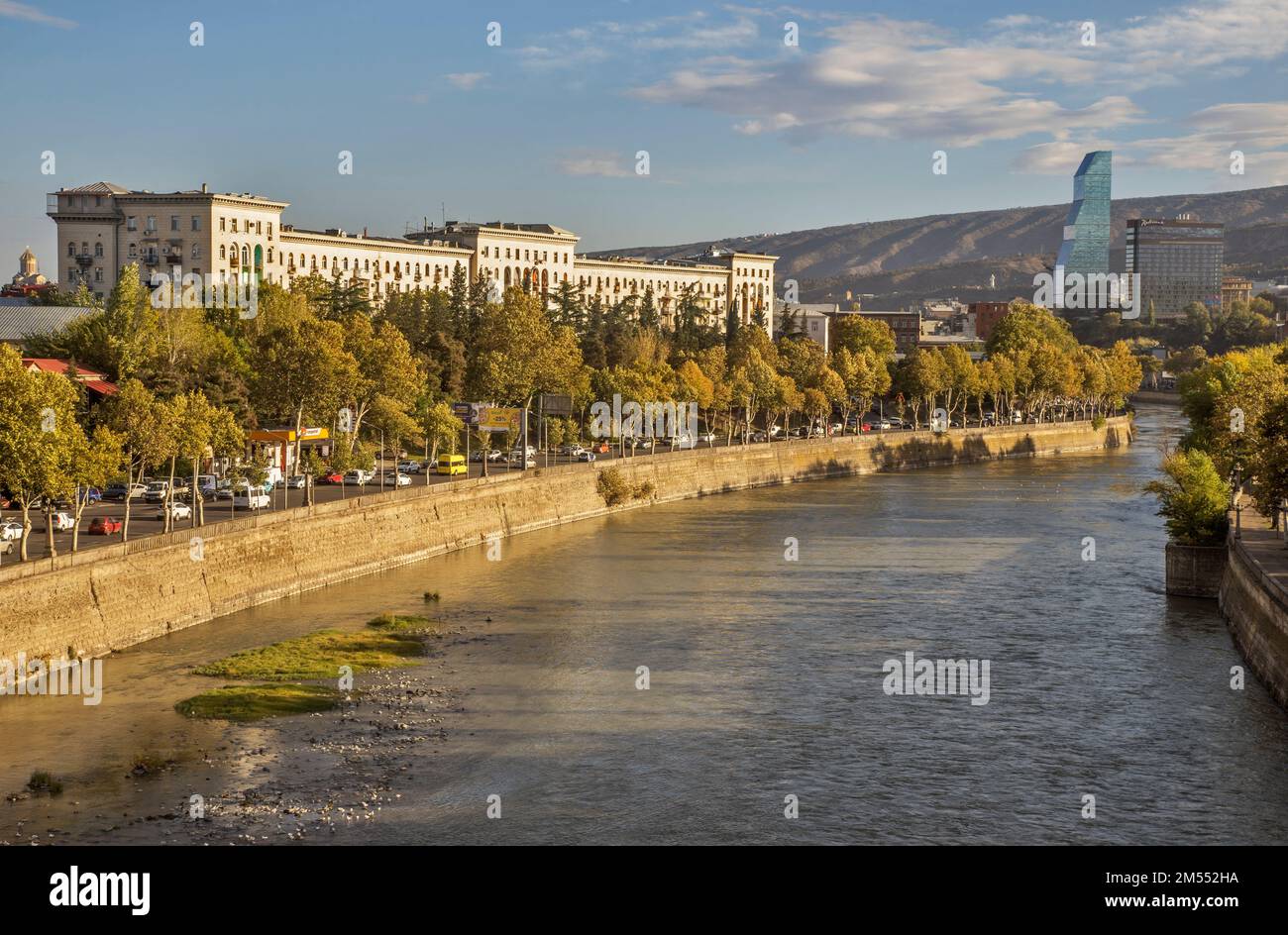 Kura river in Tbilisi. Georgia Stock Photo