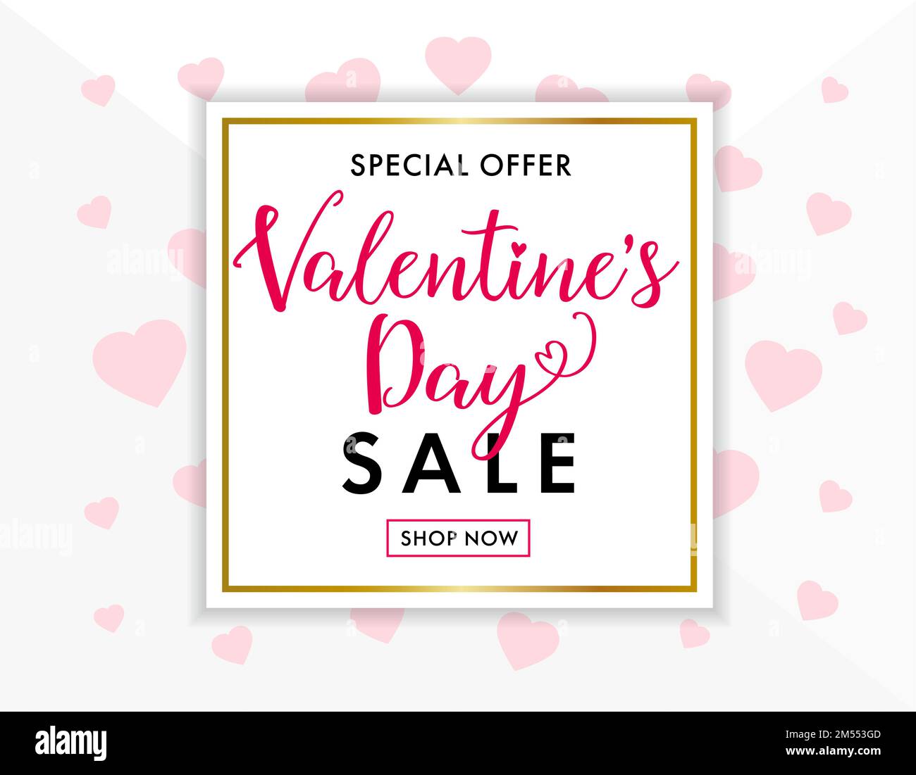 Valentine's Day advertisement design. Creative clearance template