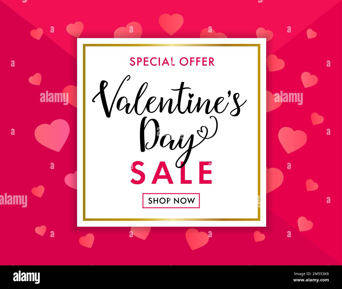 Valentine's Day advertisement design. Creative clearance template